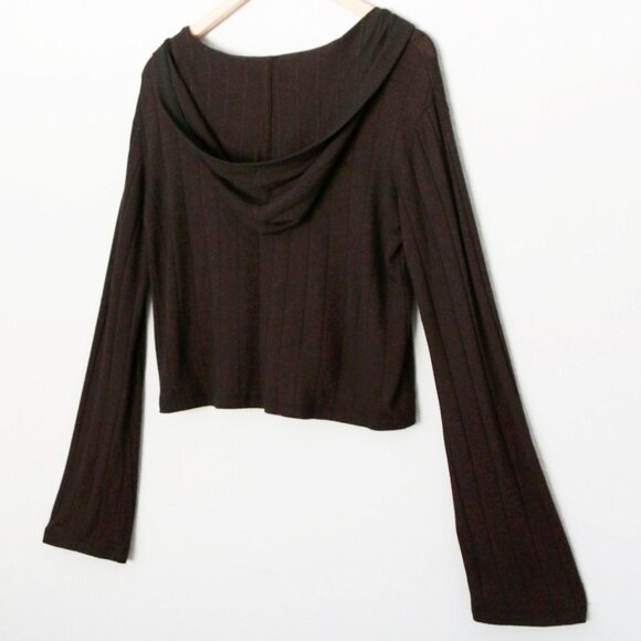 Athleta Harmony Pose Hoodie Sweatshirt Dark Mahogany Heather Size XS SOFT $79 - Picture 6 of 16